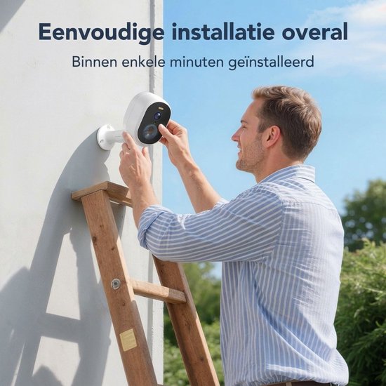 Camerabewaking - Beveiligingscamera Buiten Draadloos - Bewakingscamera - Zwart en Wit — afbeelding 5