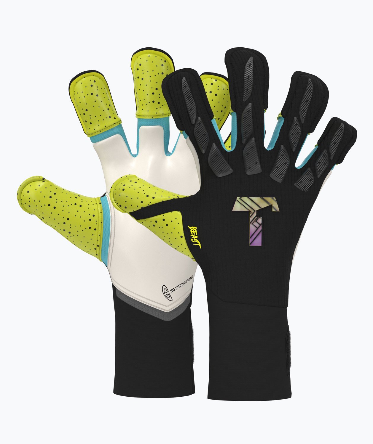 T1TAN Beast 4.0 Electric Yellow Keepershandschoenen volwassenen & jongeren - Maat 7