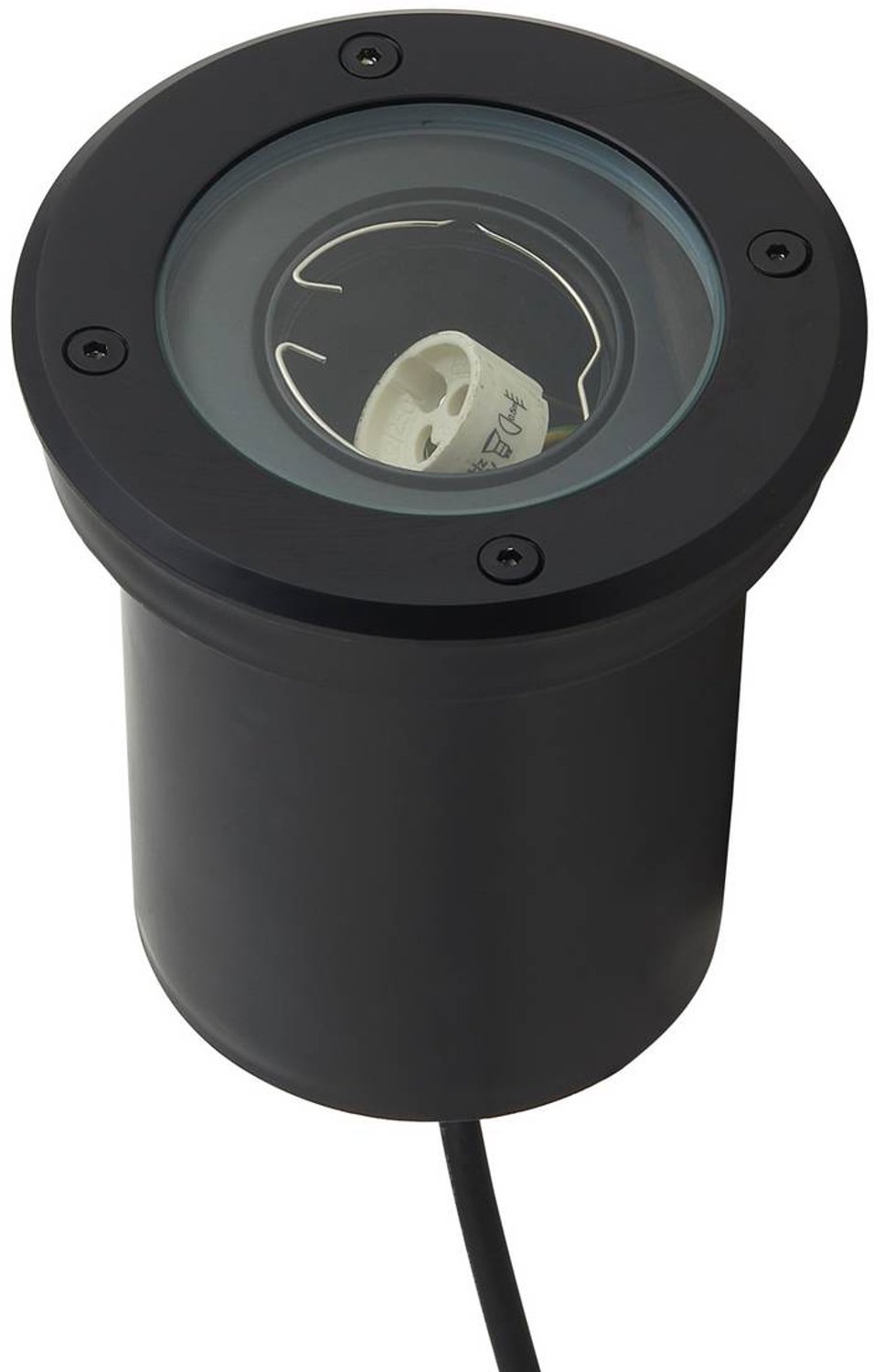 Lindby Grondspots - 1licht - ABS - H: 14 cm - GU10 - zwart