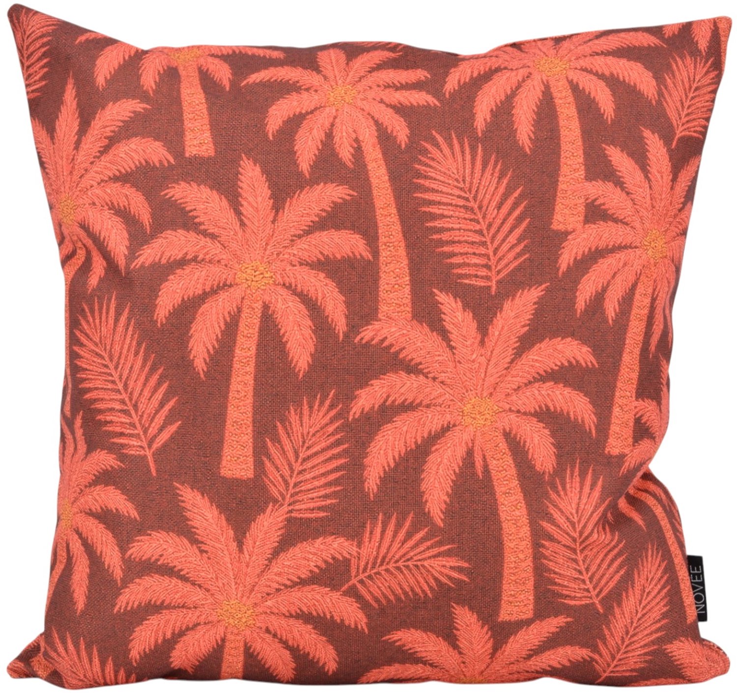 NOVÉE Sierkussen Palm Rouge | 45x45 cm | Katoen/Linnen Roze/Rood
