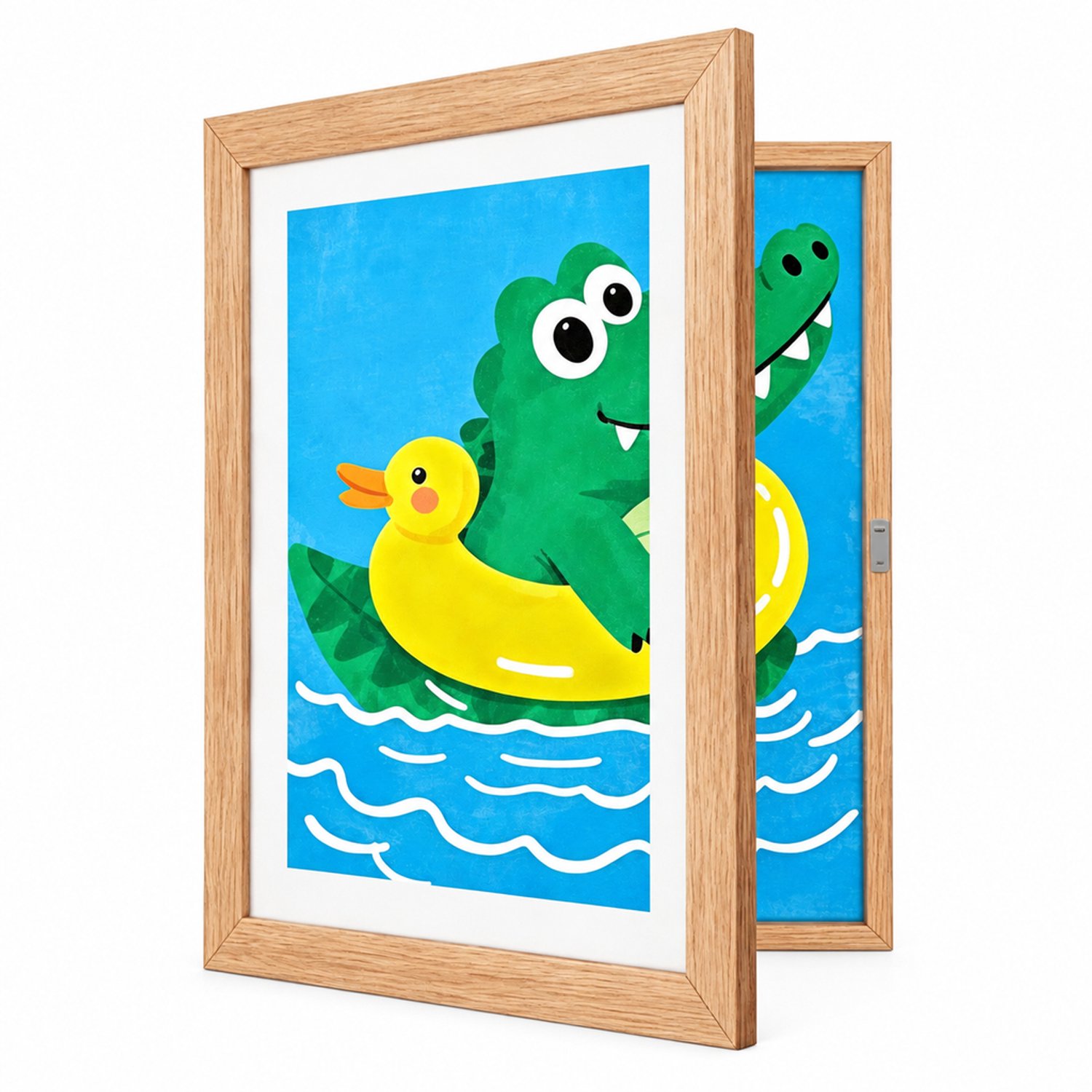 SWGOTA Openklapbare tekeningenlijst 21,6 × 27,9 cm - Naturel met houtlook - Rechthoekige opberglijst van MDF