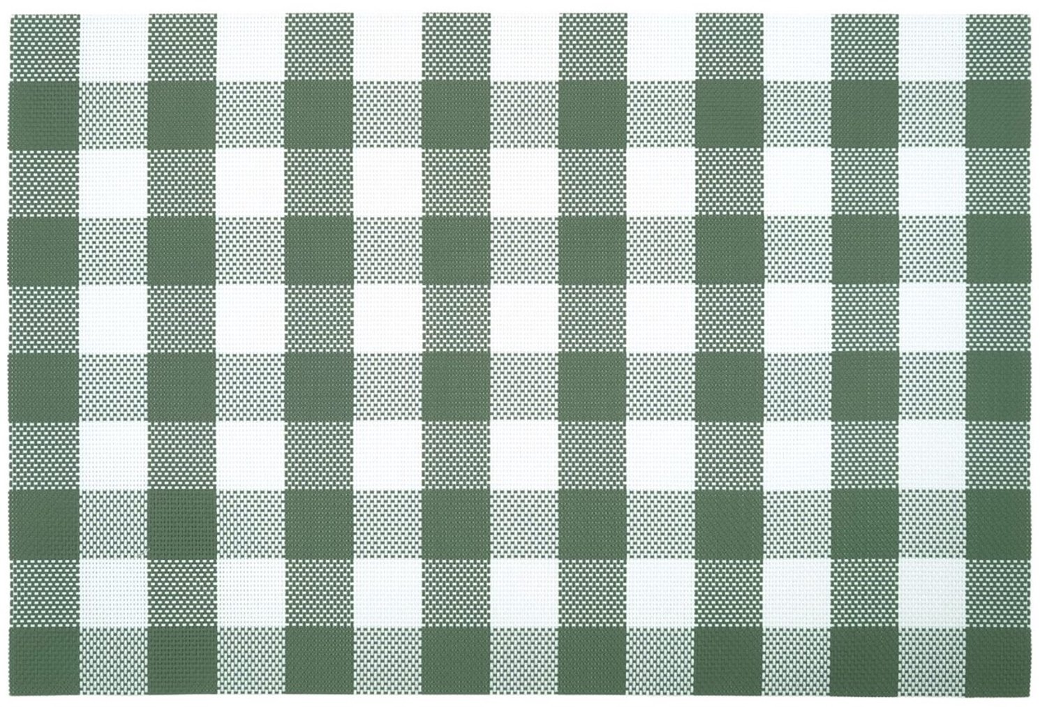 Placemats Set van 4 – Geweven Look PVC – Quad Groen – 30x45 cm – Afwasbaar – Onderlegger & Tafeldecoratie