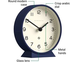 Newgate M Mantel Echo Clock in Navy