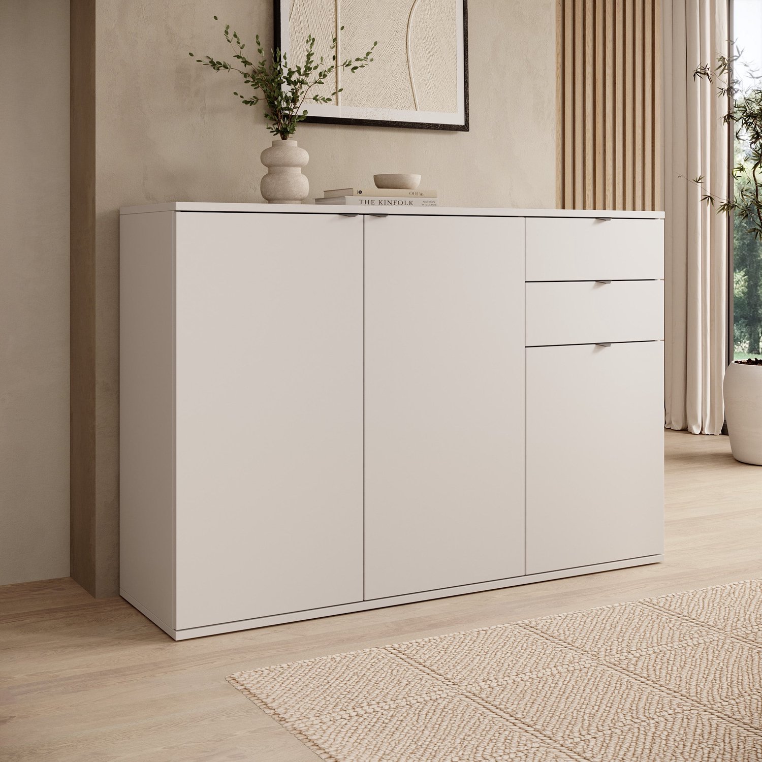 MEUBELLA Torano - Dressoir - Wit - 120x35x84 cm