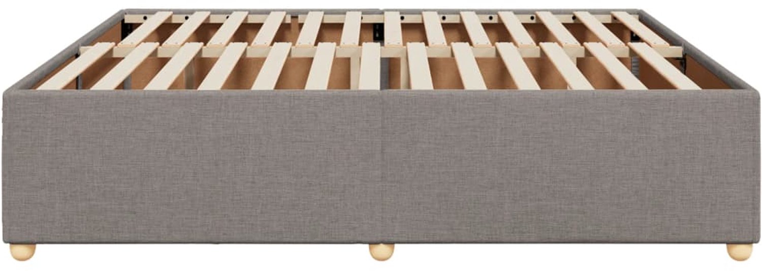 vidaXL Bedframe - 200 x 200 cm - stof - taupe - Inclusief textielbeschermer 500 ml Zwart