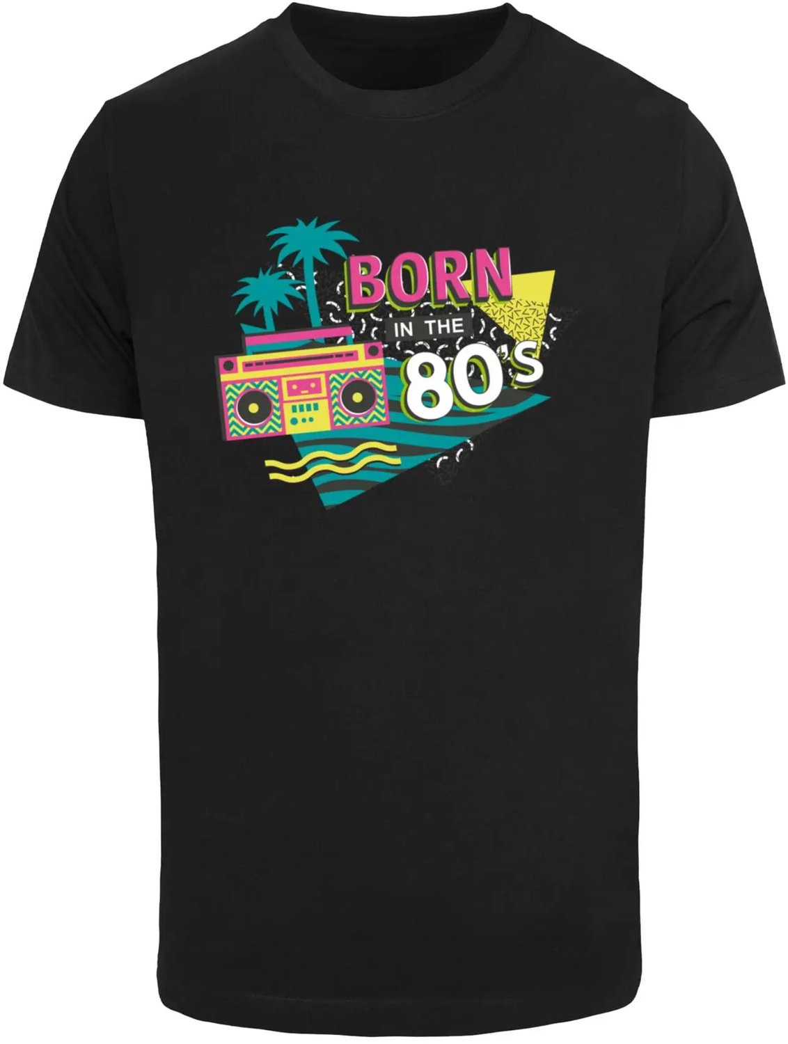 T-shirt Mister Tee Born In The 80´s Zwart