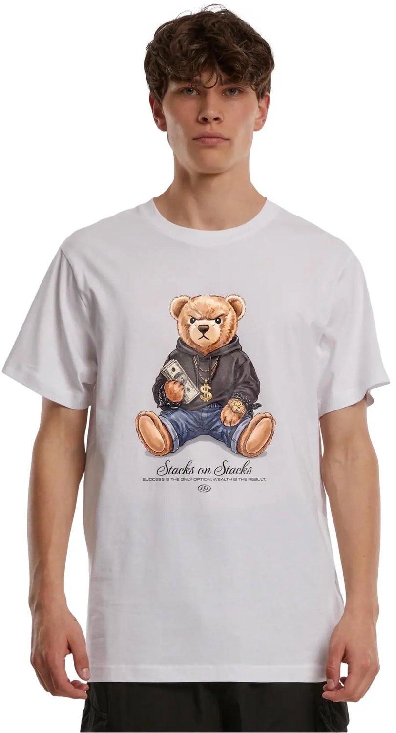 T-shirt Mister Tee Stacks On Stacks Bear Wit