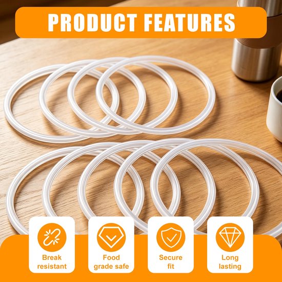 Afdichtring voor blender - 10 stuks - 6 x 6 cm - Siliconen — afbeelding 3