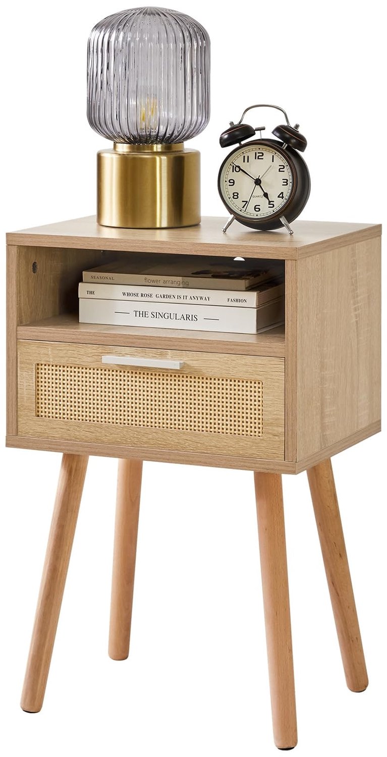 Duraxl Bijzettafel - Rattan - 39 x 29 x 60 cm Naturel
