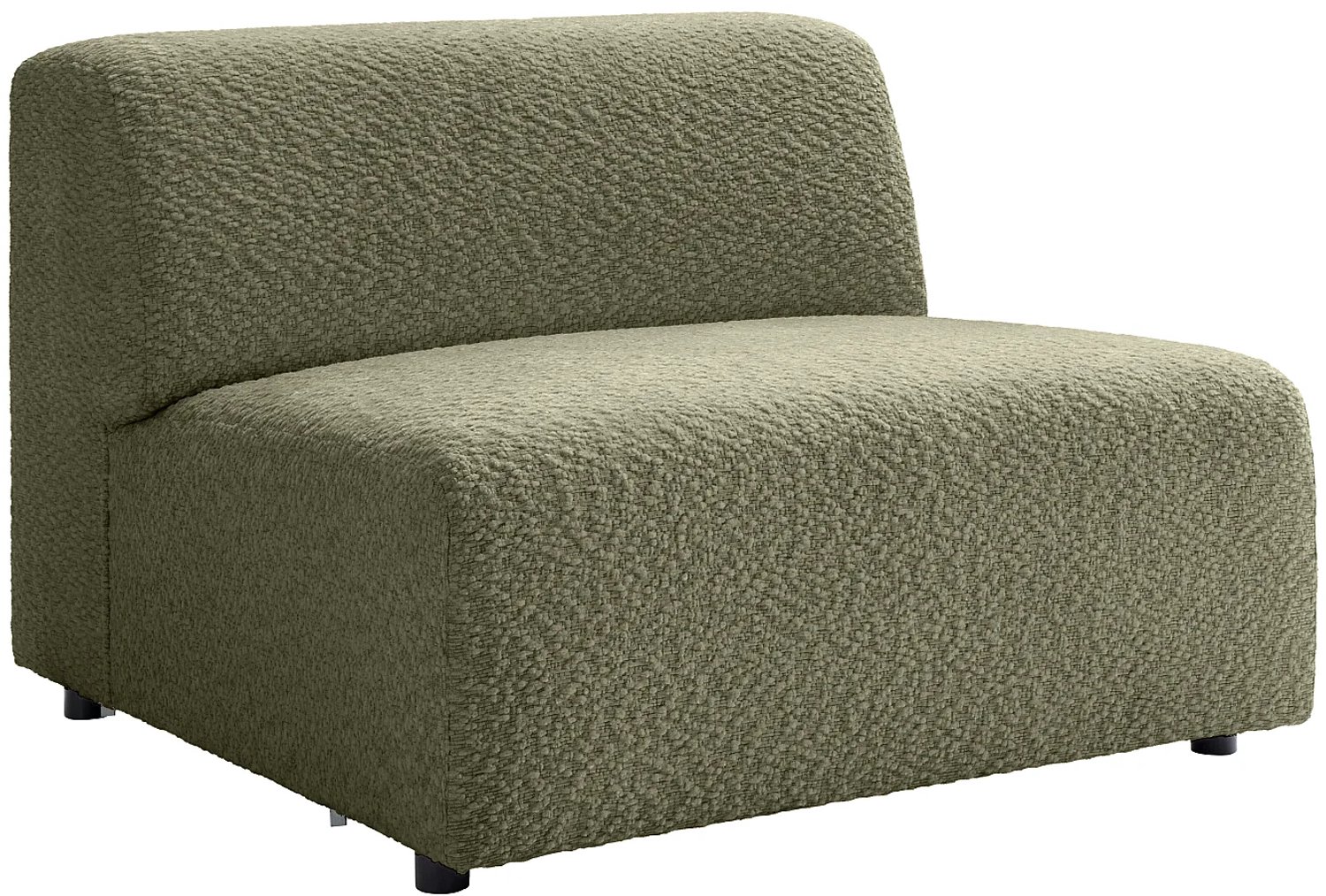 Vente-unique Fauteuil met rechte rugleuning in groene chenillestof - TORISO