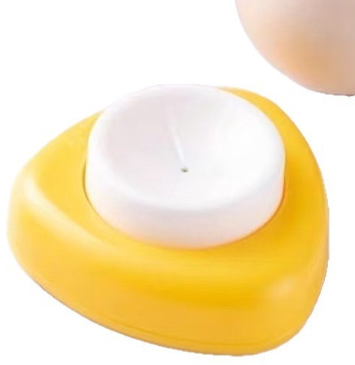 Eierkloppers, set van 2 stuks eierperforator, duurzaam eierboorgereedschap voor rauwe eieren, praktisch keukengerei voor eierliefhebbers en origineel kookcadeau（geel）