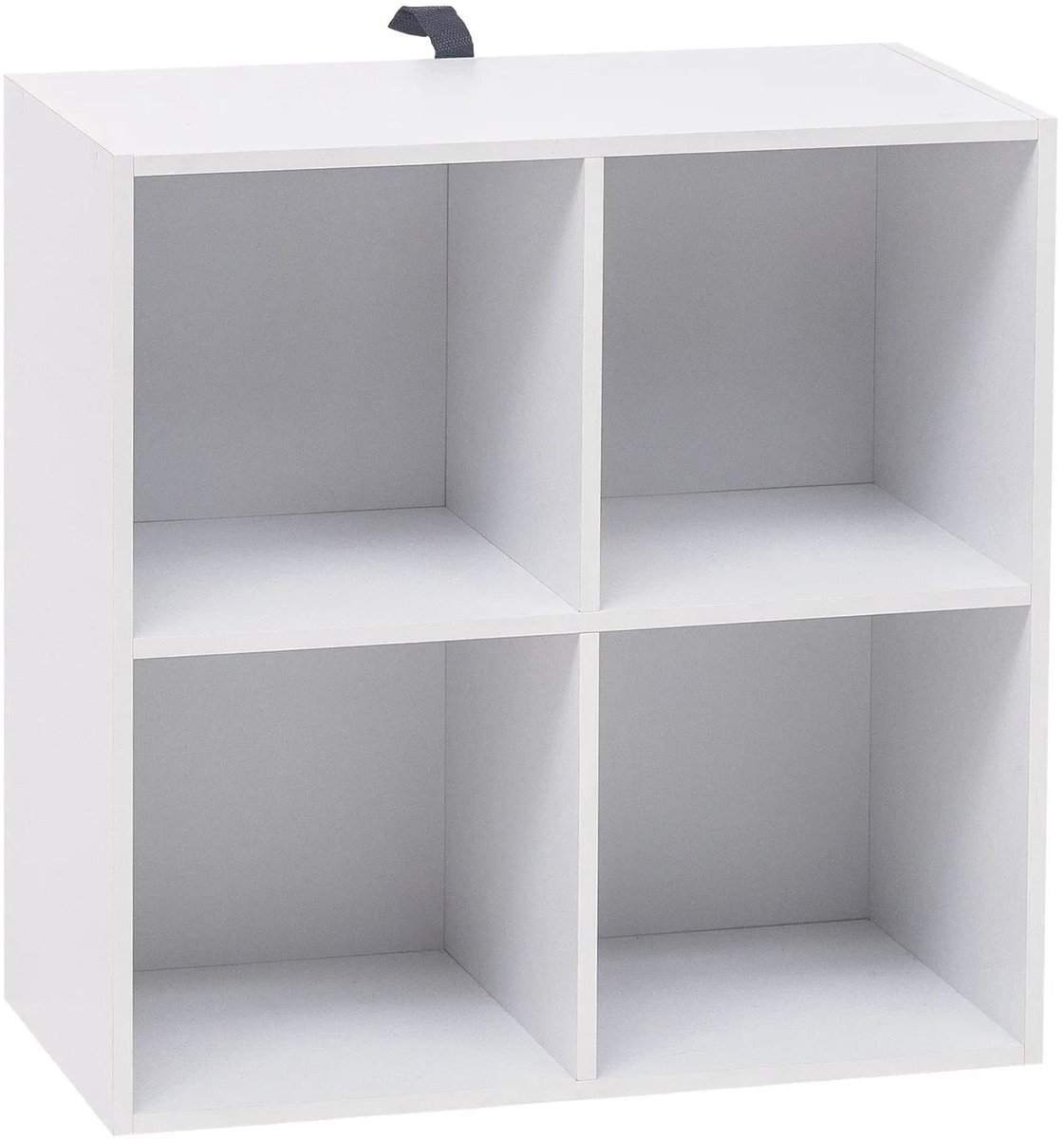 Klarven Boekenkastje Kinderkamer Wit - Kinderkamer Boekenkastje - Bookcase - 4 Vakken, Ruimtebesparend, Eenvoudig te Monteren - B60xd29,5xh60cm