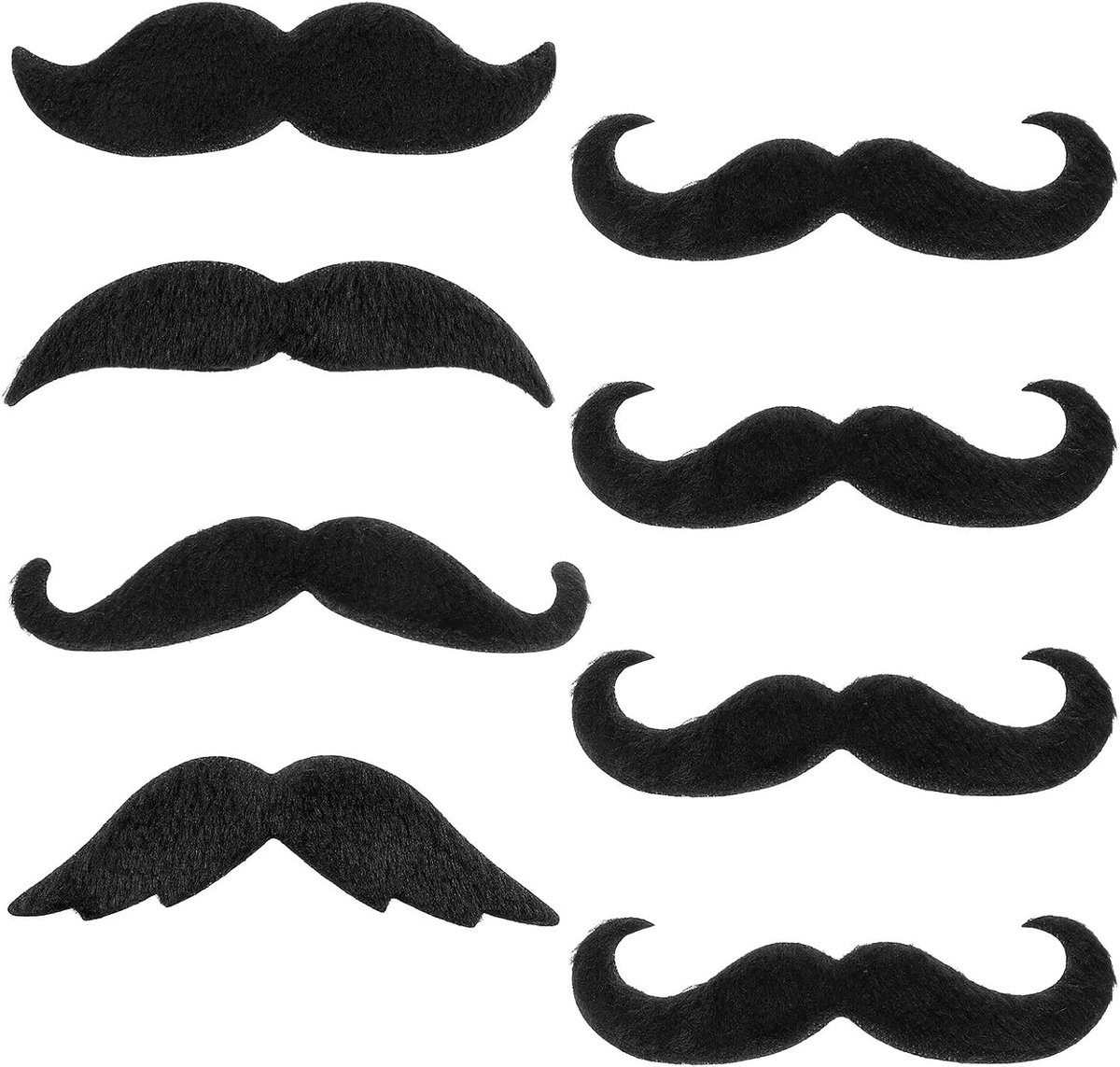 8 Stuks Zelfklevende Snorren voor Grappige Verkleedpartijen, Nepbaarden en Feestaccessoires