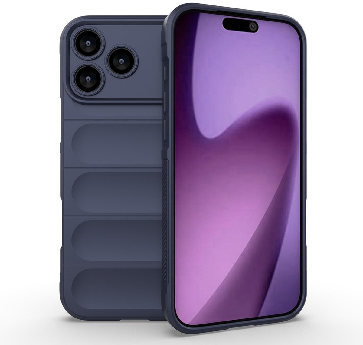 MobyDefend Hoesje - Geschikt voor iPhone 18 Pro Max - TPU Gripcase - Blauw