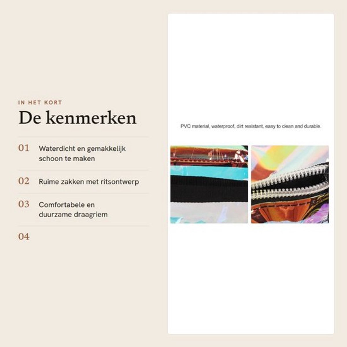 Dailygoods- Heuptas Waterdicht - Heuptasje Dames - Heuptas Heren - Heuptas Kind