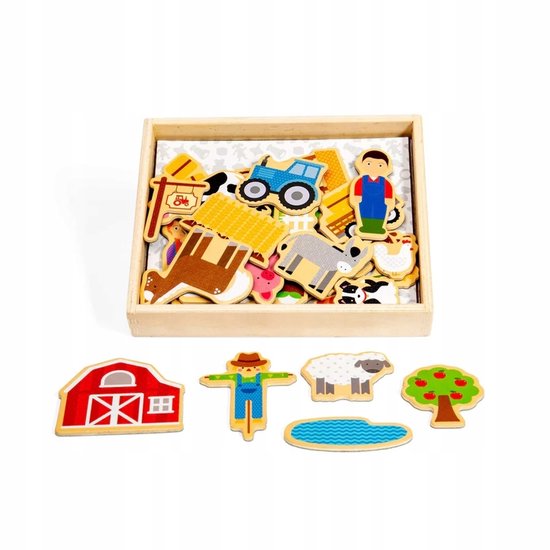 Houten Boerderij Magneetset - 35 Delig - Educatief Speelgoed 3+ van Bigjigs — afbeelding 4