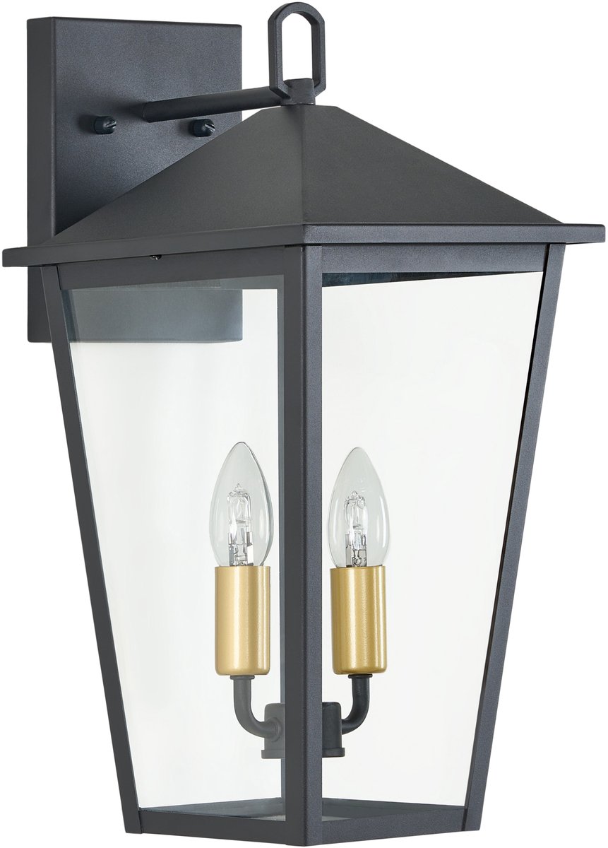 TIMIS - Buiten wandlamp - Zwart - Aluminium