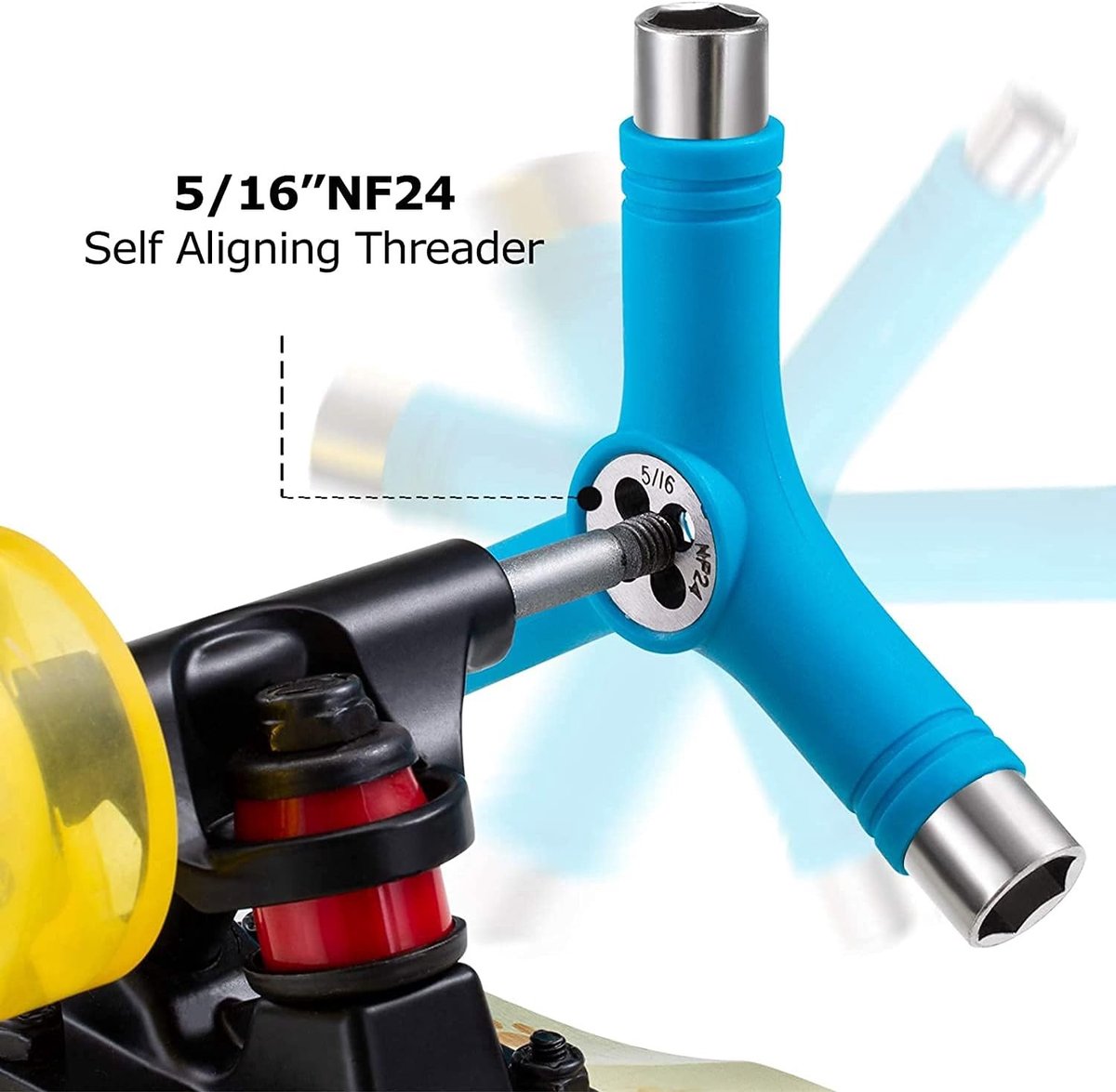 Skateboard Gereedschap Set voor Montage en Reparatie, Inclusief Y-tool, Sleutel en Accessoires