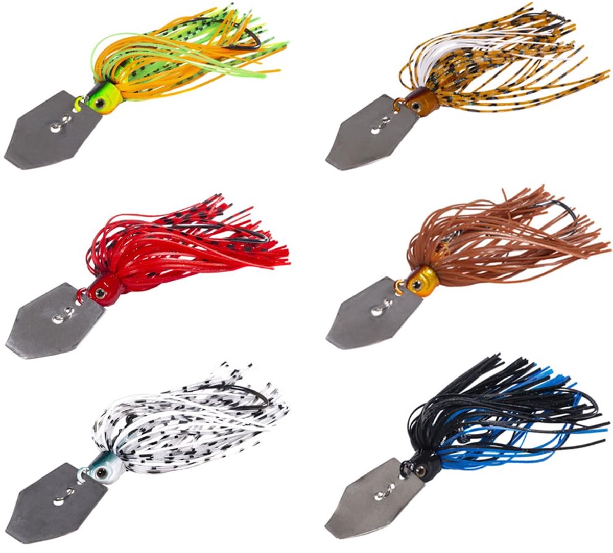 Kunstvisaas Set - Chatterbait & Spinner - Voor vissen - 6 stuks in doos