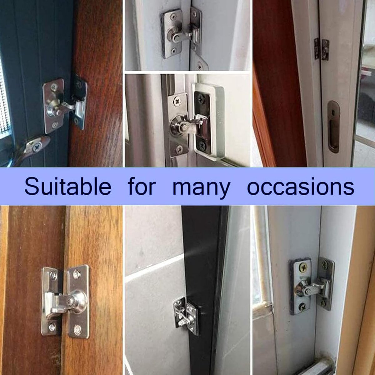 WANLIAN Swivel Safety Handle for Sliding Barn Door, Retractable Door Lock, Heavy Duty Stainless Steel Door Locks - ShopVlot — cadeau in Cadeau-ideeën - foto 5