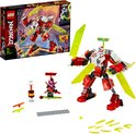 LEGO Ninjago set 71707 met de Mech Jet, minifiguren Digi Kai en Richie, en extra wapenaccessoires.