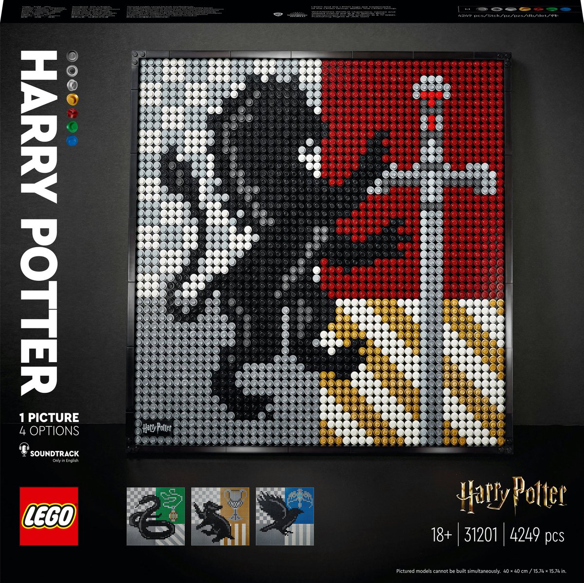 Bol.com LEGO® Art Harry PotterTM HogwartsTM Crests 31201 bouwset; ideaal voor volwassenen die graag met een hobby bezig zijn of ... aanbieding