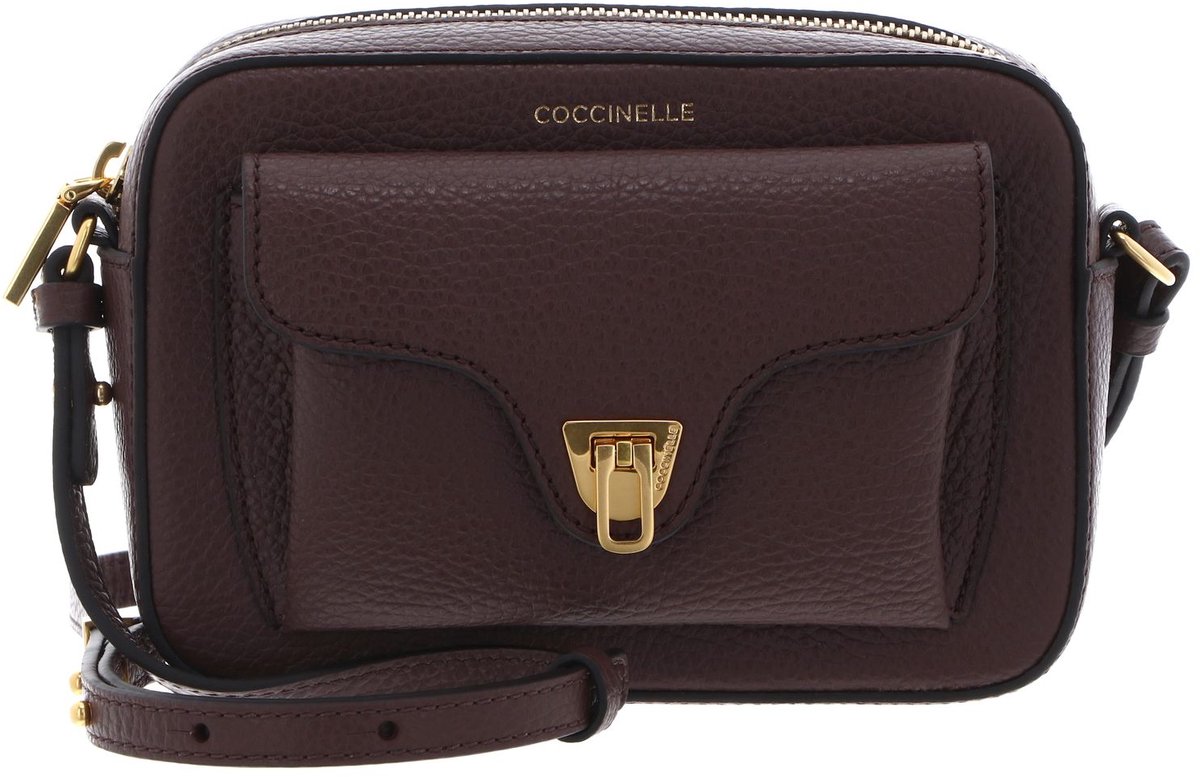 COCCINELLE Leren schoudertas Beat Soft Crossbody Bag Berry donkerpaars