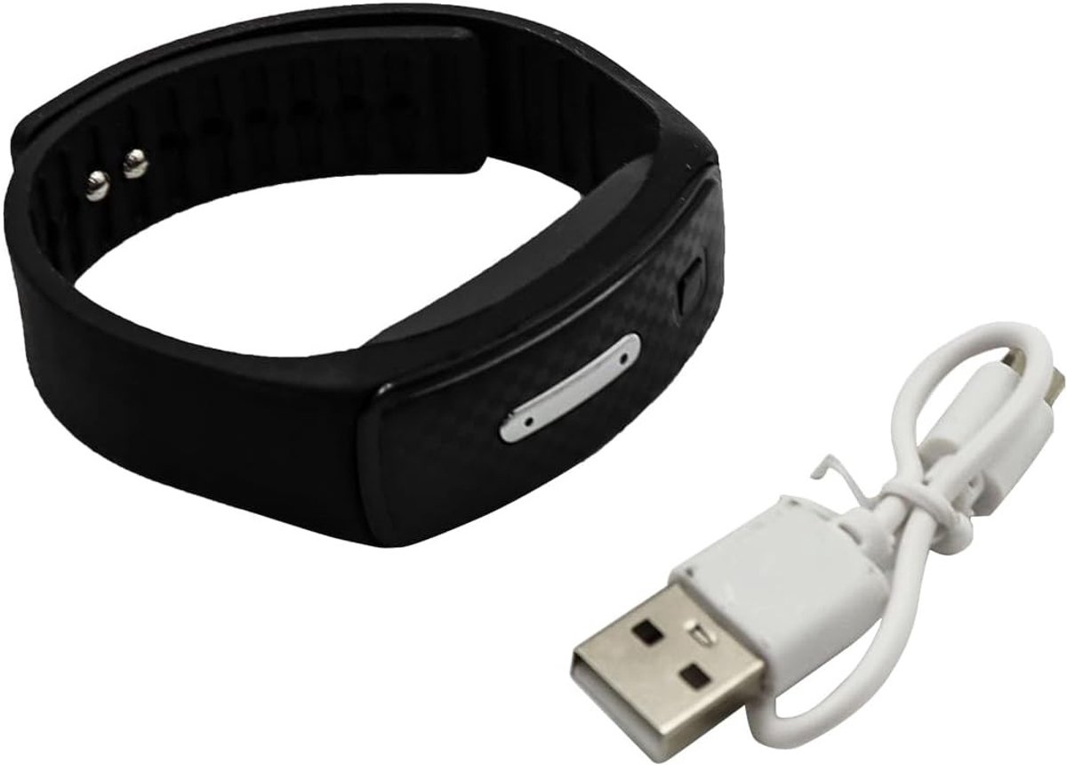 Ultrasone Anti-Muggen Armband voor Buiten, Onopvallend en Effectief, Unisex, Zwart, Muggenbestrijding, Draagbare Oplossing, Comfortabel Gebruik