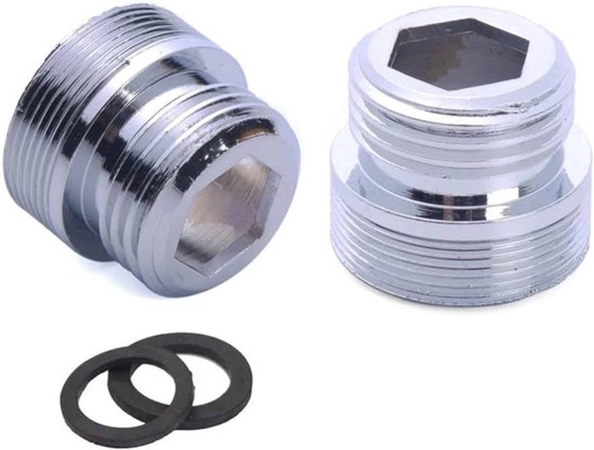 Kraanadapter - Messing mannelijke NPT-schroefdraad Aerator - Aansluiting G1/2" waterslangadapter voor tuinslang waterfilter (M24 - G1/2")