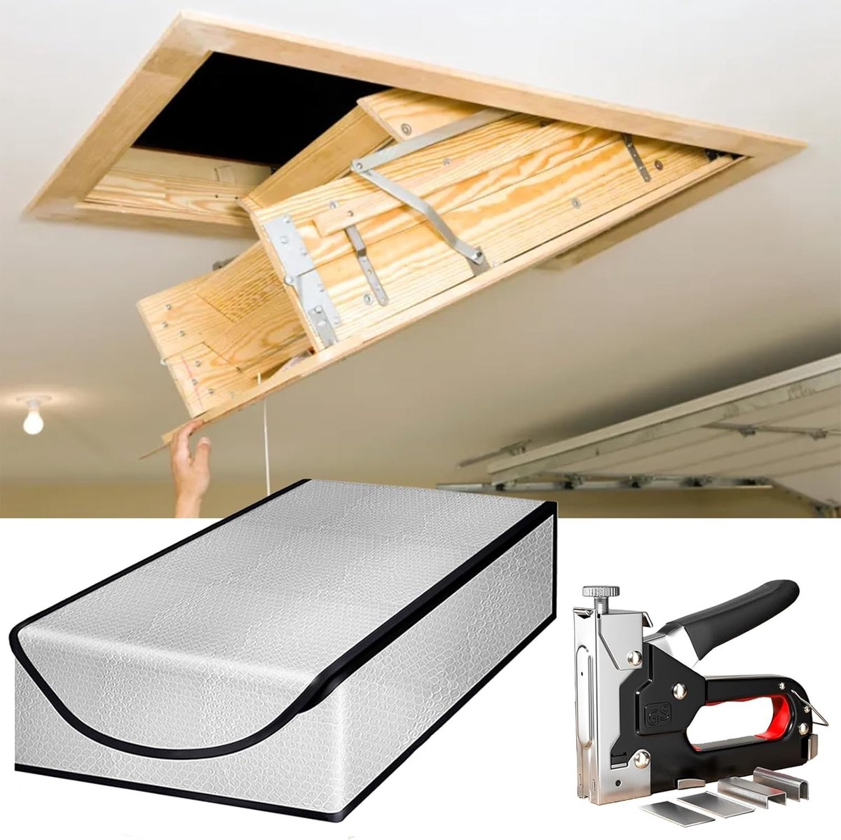 Isolatiehoes voor zoldertrap, 138x64x11 mm - Warmte-isolatie, Energie-efficiëntie, Geluidsdemping