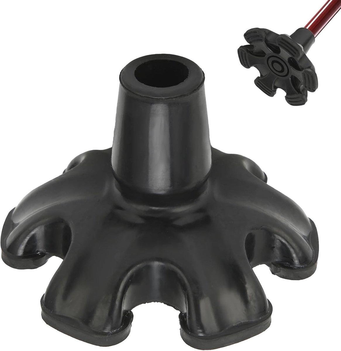 Vervangende rubberen tips voor wandelstokken, 19mm, antislip, tripod ontwerp, duurzaam en stabiel