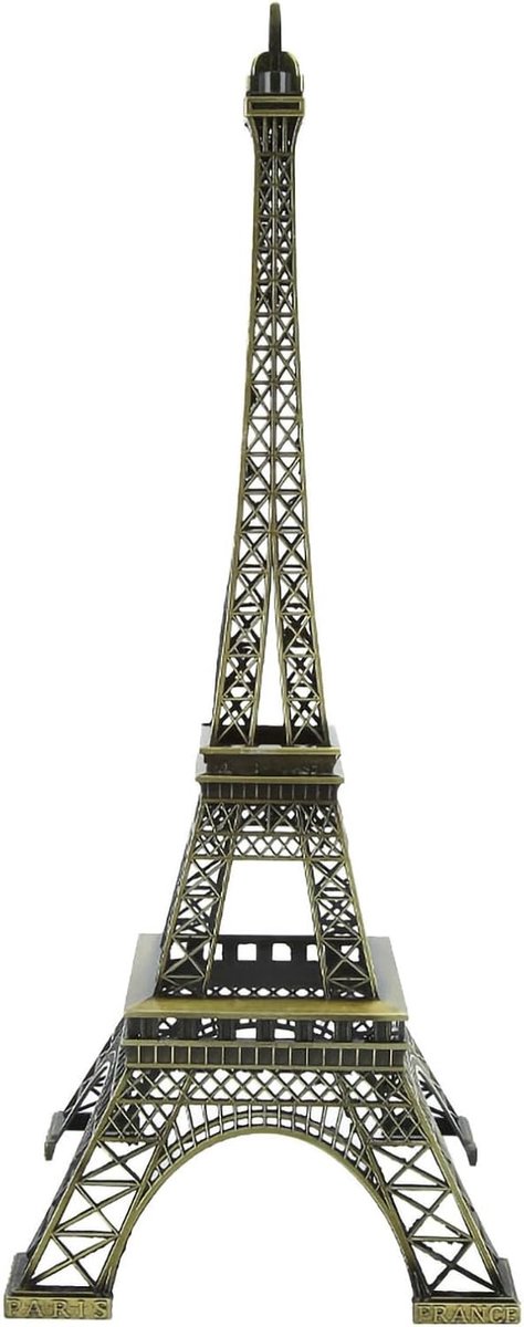 Eiffeltoren decoratie van ijzer, 38 cm hoog, perfect voor woondecoratie, taartdecoratie en als verzamelobject van Parijs