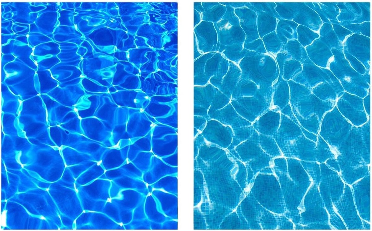 Kunstmatige Watergolfbasis voor Model Landschappen, Set van 5 Stuks voor Miniatuur Meer en Rivier Decoratie, Diepblauw en Pacificblauw, 29.5 x