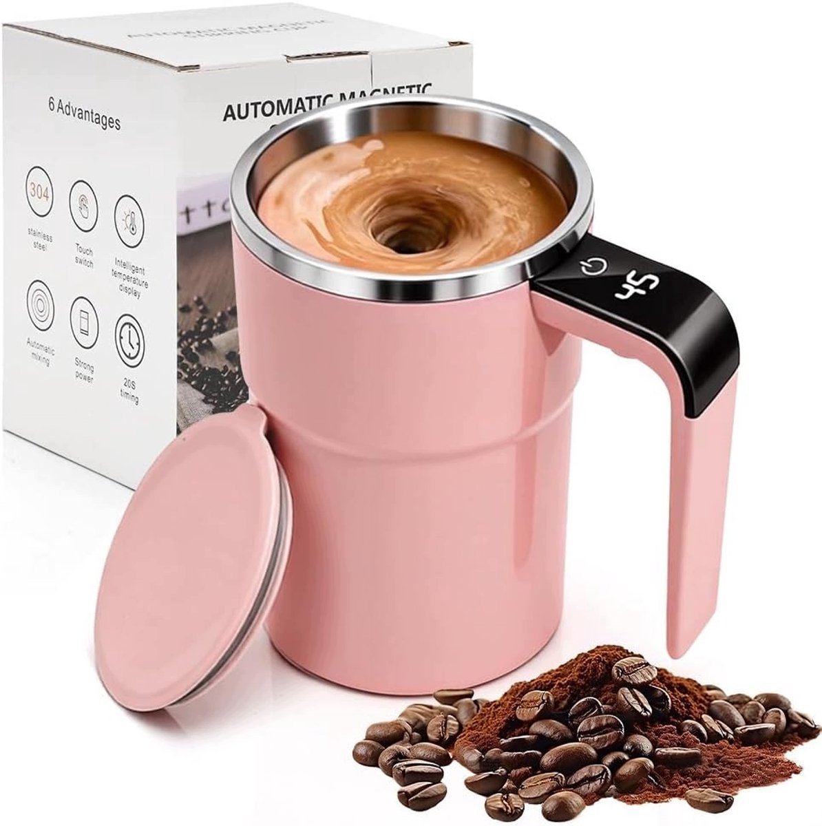 Elektrische Zelfmengende Mok - 380ml - Perfect Gemengde Drankjes