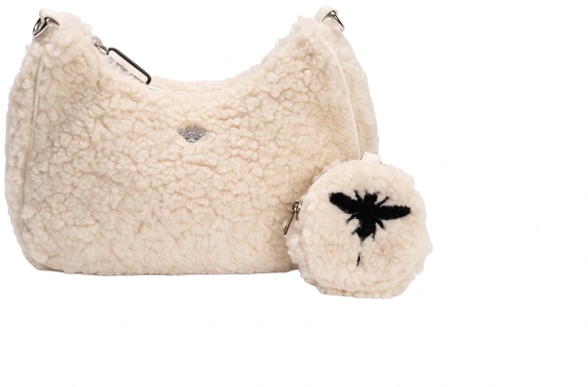 Stuff Maker Teddy Mini Bag in wit