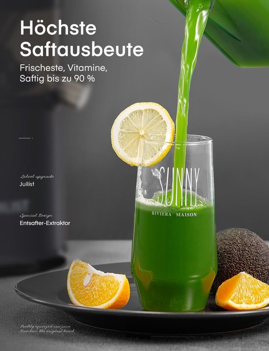 Fruitpers Keuken - Sapcentrifuge - Gezond Sap Maken - Stille Motor - 450 ml - Zwart — afbeelding 4