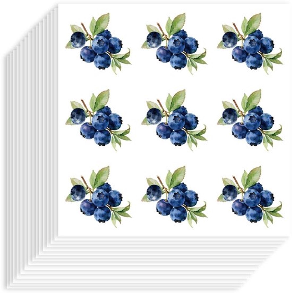Zelfklevende Decoratieve - Dailygoods- Bosbessenstickers 180 stuks