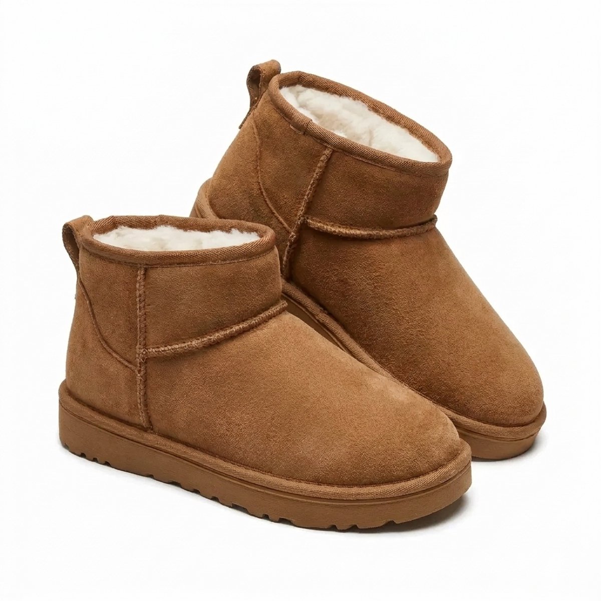 Budino® Winterlaarzen - Gevoerde Laarzen - Snowboots - Instaplaarzen - Dames - Bruin - Maat 36