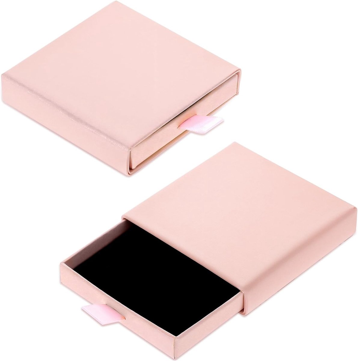 2 Stuks Sieraden Geschenkdoos, 8 x 8 x 1.8 cm, Papieren Sieraden Display, Kleine Cadeau Dozen voor Armbanden, Oorbellen en Kettingen