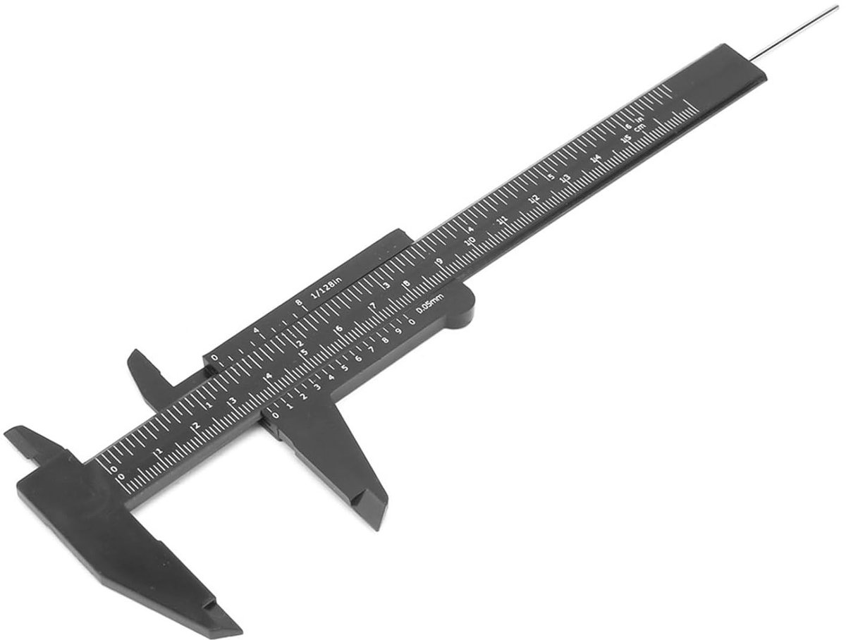 Nauwkeurige 150 mm Plastic Schaal Caliper, Meetinstrument voor Sieraden, School en Antiek Met Mechanische Weergave