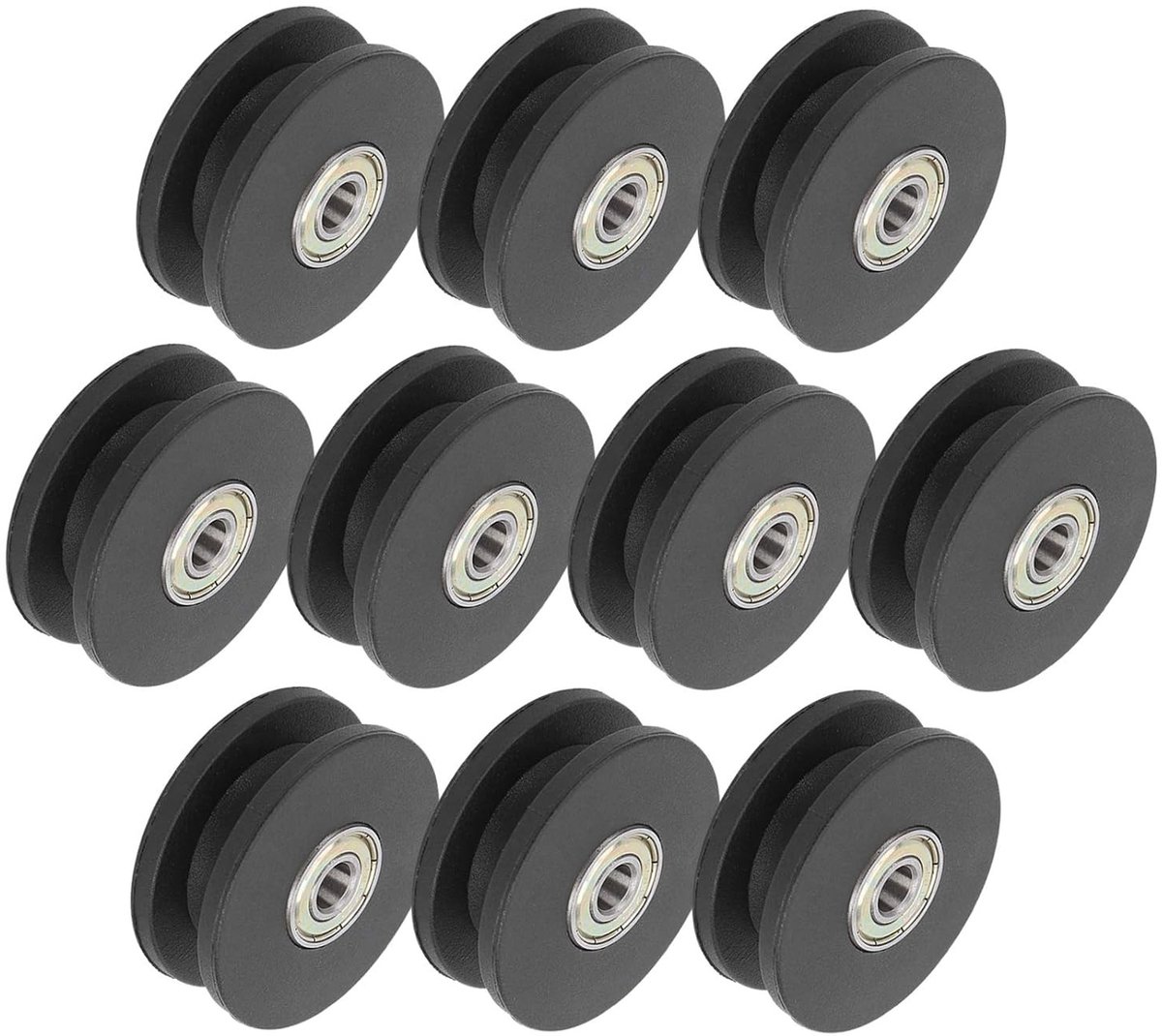 10 Stuks 50mm Nylon Lagerspulley Wielen voor Krachttraining, Fitness Accessoires en Thuisgym Equipment met Duurzaam Nylon Materiaal