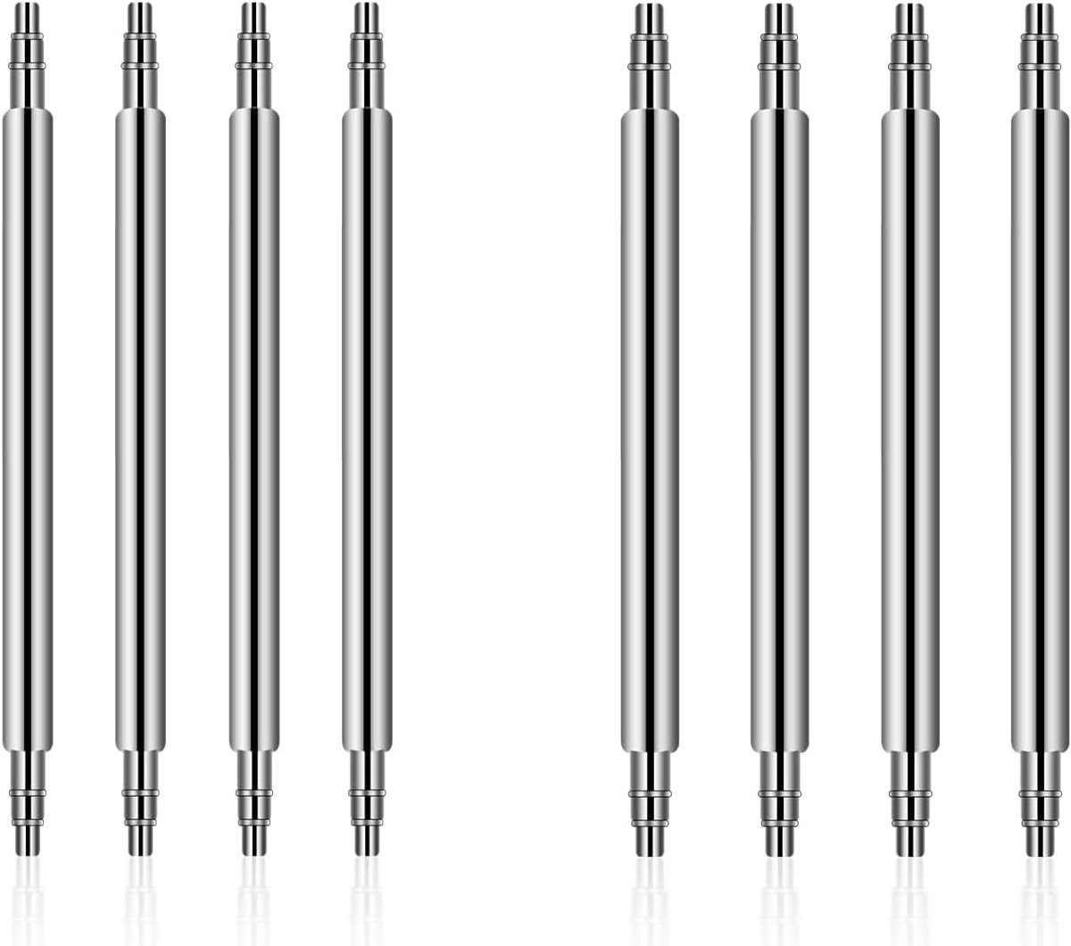 8 Stuks 22mm RVS Horlogeband Pins met Verwijder Tool - Voor Horloge Reparatie en Link Pins met 1.5mm en 1.8mm Diameter