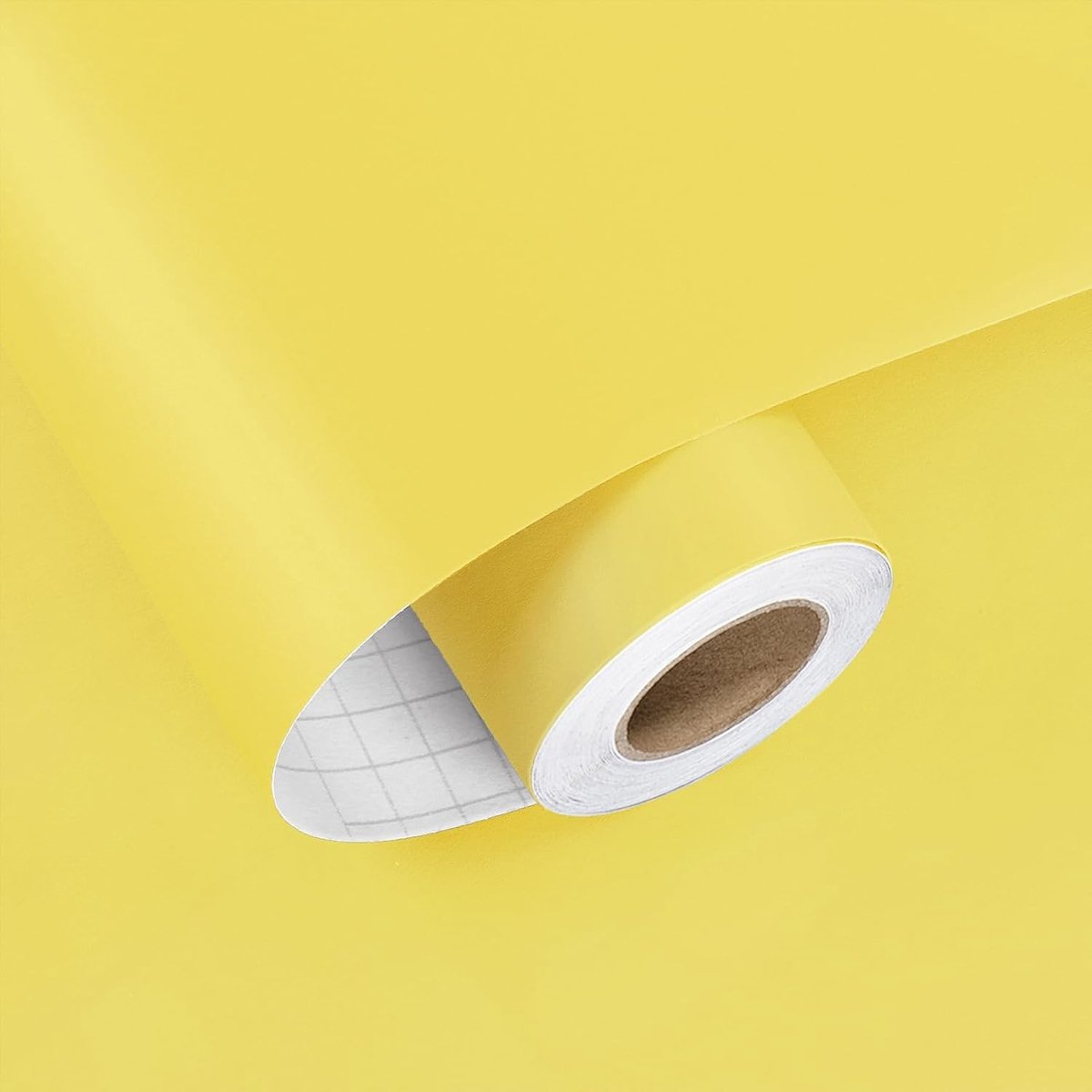 Geel Zelfklevend Behang voor Kinderkamer en Keuken - Vinyl Wrap voor Meubels, Peel and Stick Lemon Geel Behang 40cmx200cm, Makkelijk aan te brengen en Verwijderbaar