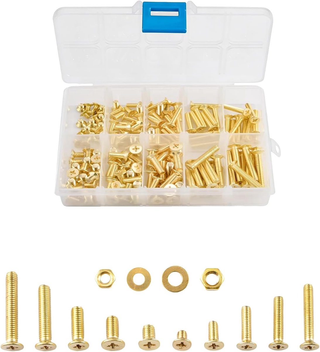 M4 M5 Phillips Platte Schroeven met Ring en Moer Set, Machine Schroeven Set voor Elektronische Reparatie en Montageaccessoires