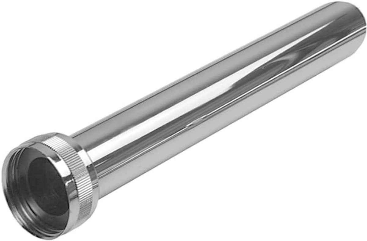 Roestvrijstalen Afvoertube 300 mm, Universele Verlenging voor Gootsteenafvoer, Inclusief Moer en Rubber O-ringen
