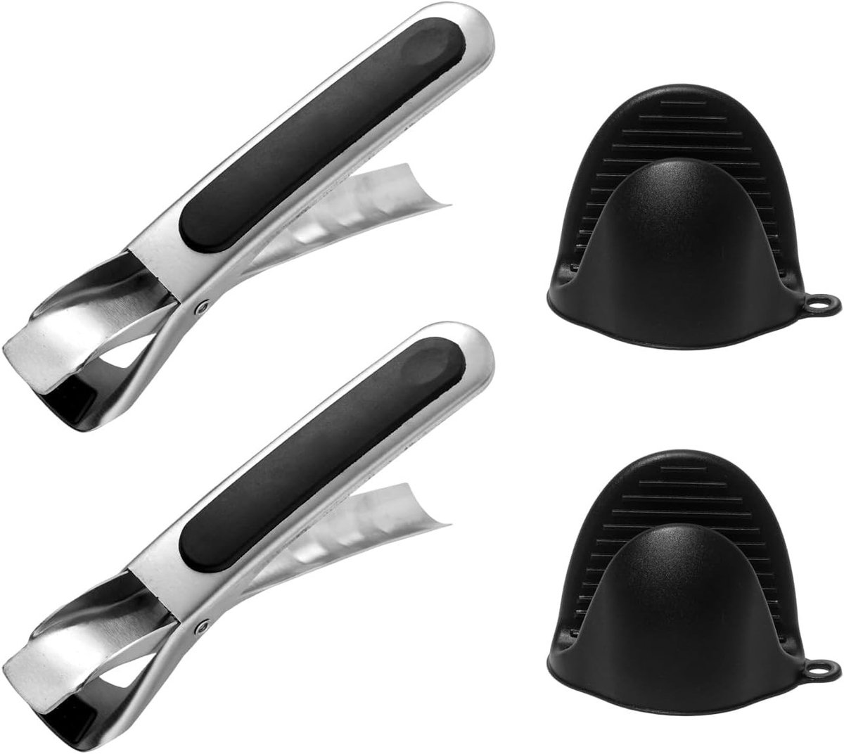 Anti-Scalding Clips en Silicone Hand Clips, RVS Kom en Schaal Clips, Warmte-isolatie en Veiligheidsaccessoires voor de Keuken
