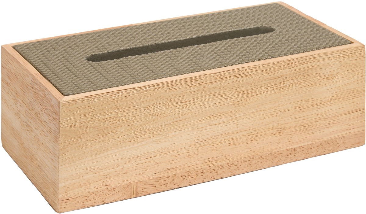 Atmosphera Bonie Tissuedoos/Zakdoekdoos - 27x14x9cm - Groen
