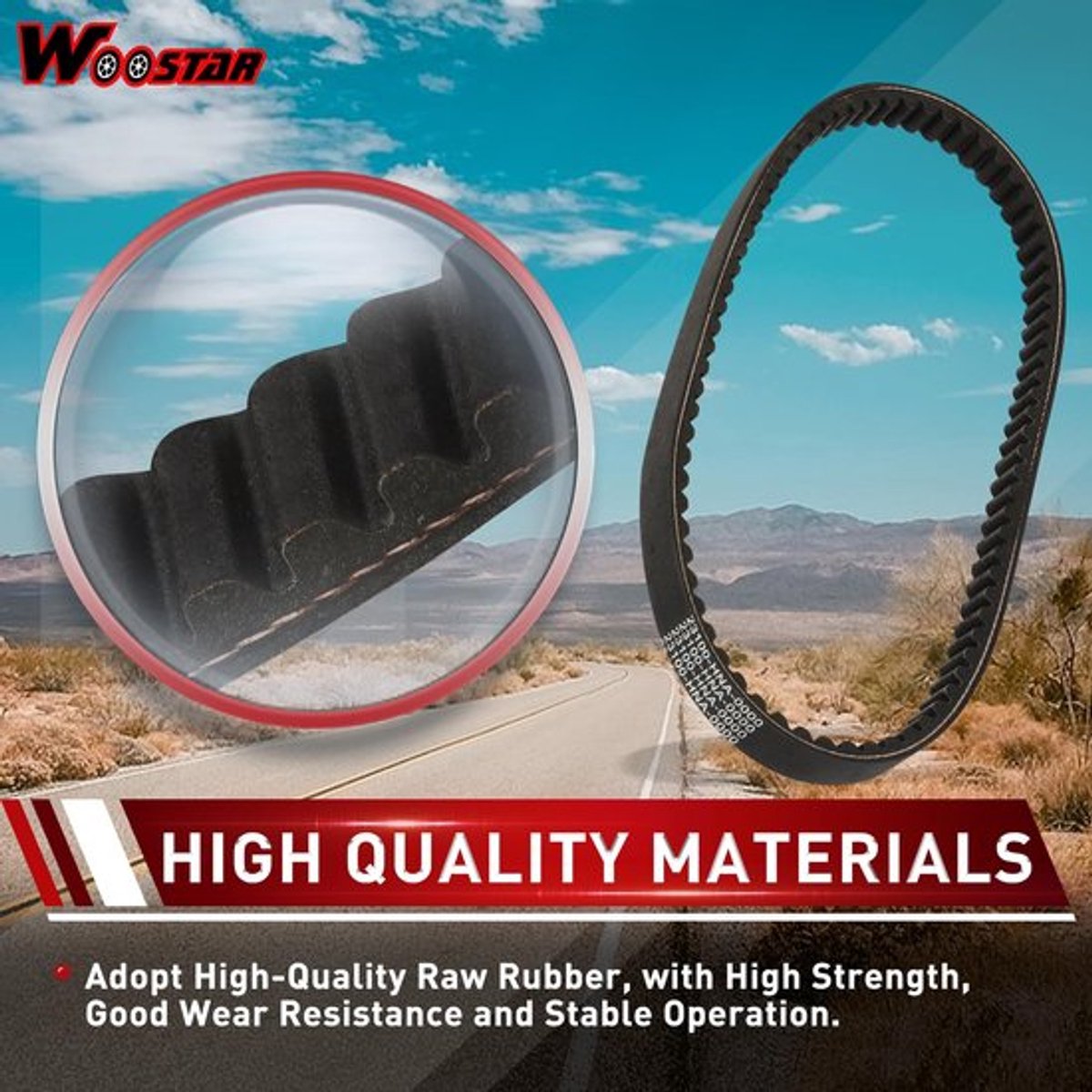 Woostar Zware Aandrijfriem Vervanging voor 2007-2008 Gts125 2010-2013 Gts125 EFI