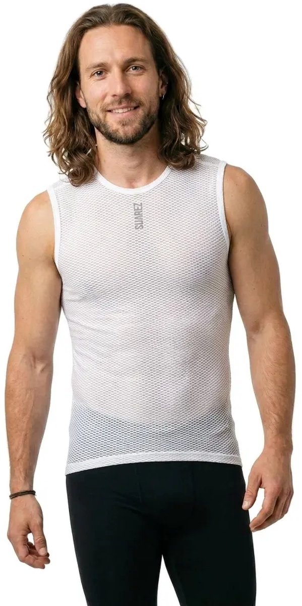 Suarez Chain 2.4 Mouwloos Basislaag Wit XL Man