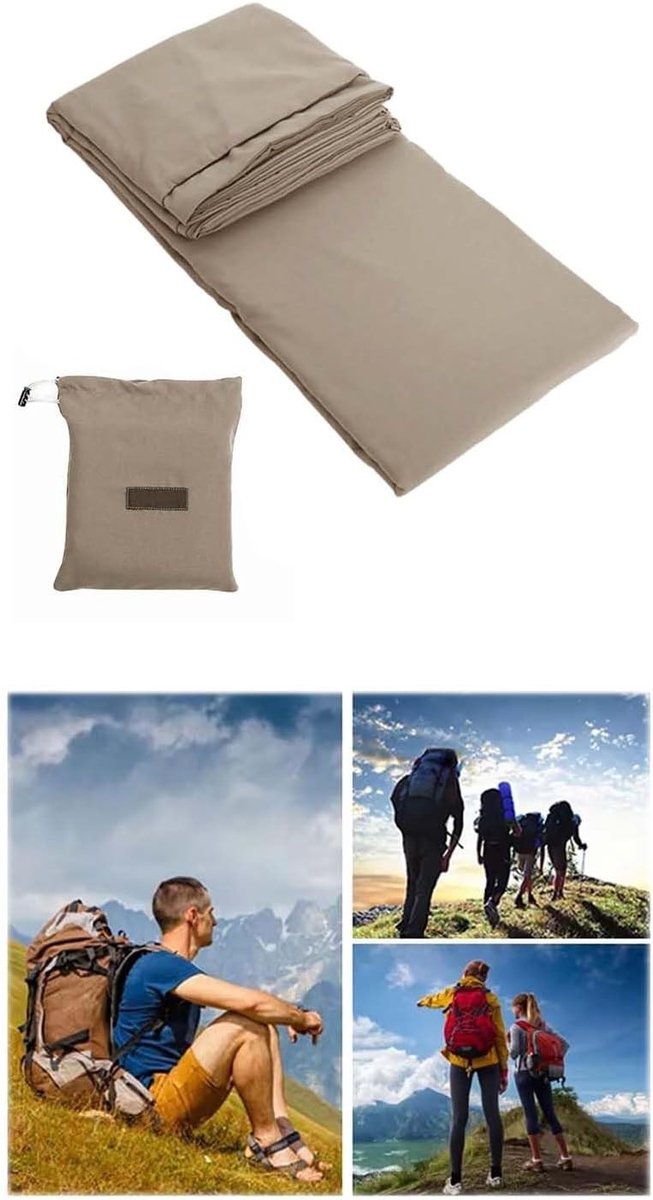 Ultralichte Reis Slaapzak met Oogmasker en Oordopjes, Comfortabele Dunning voor Zomer, Backpacken en Hotels, Ideaal voor Kamperen en Cabin Gebruik